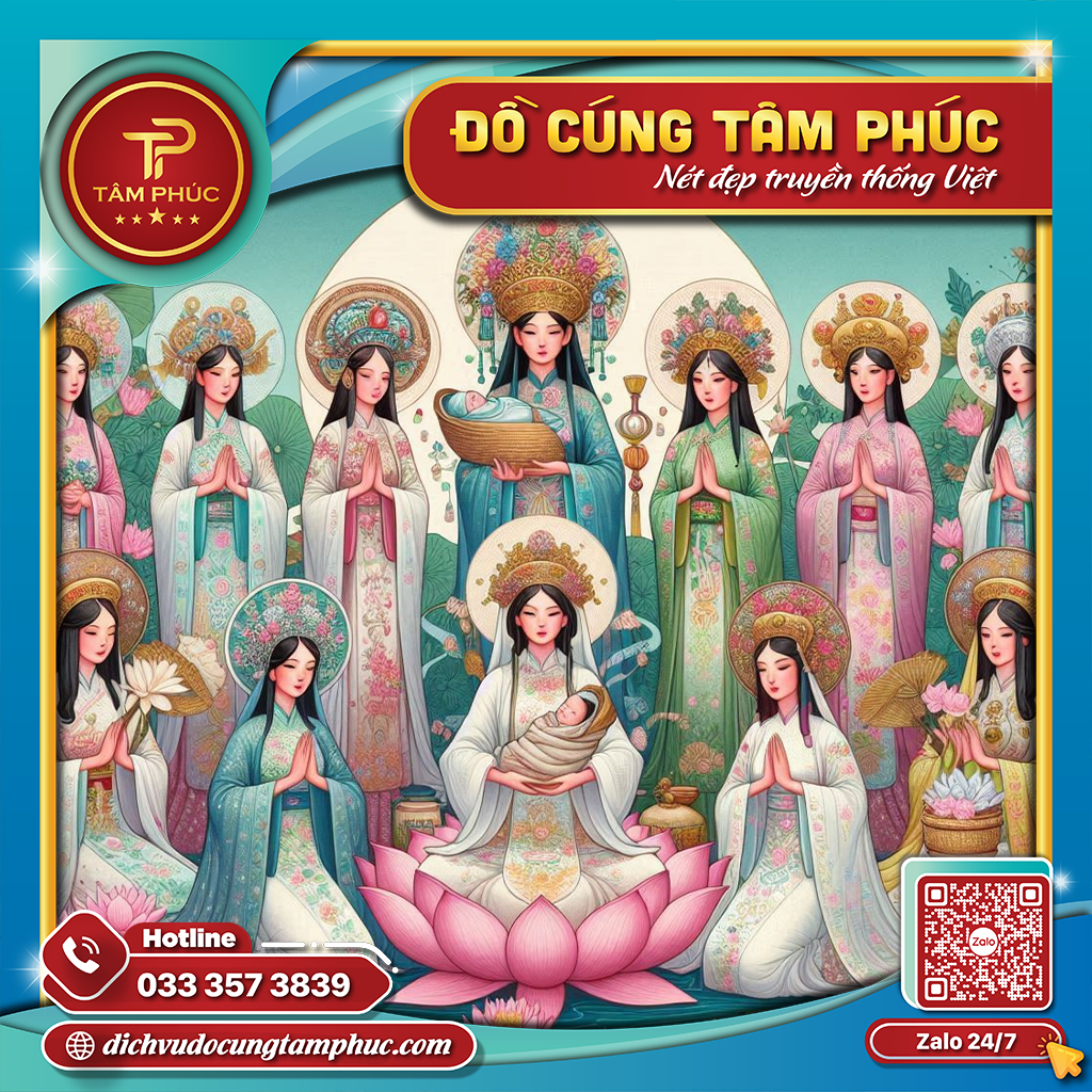 Sự tích 13 bà Mụ truyền thống