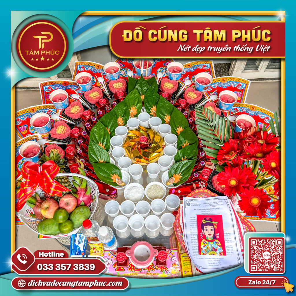 mâm cúng 13 bà Mụ