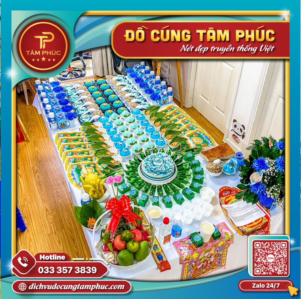 Hình ảnh mâm cúng đầy tháng cho bé trai