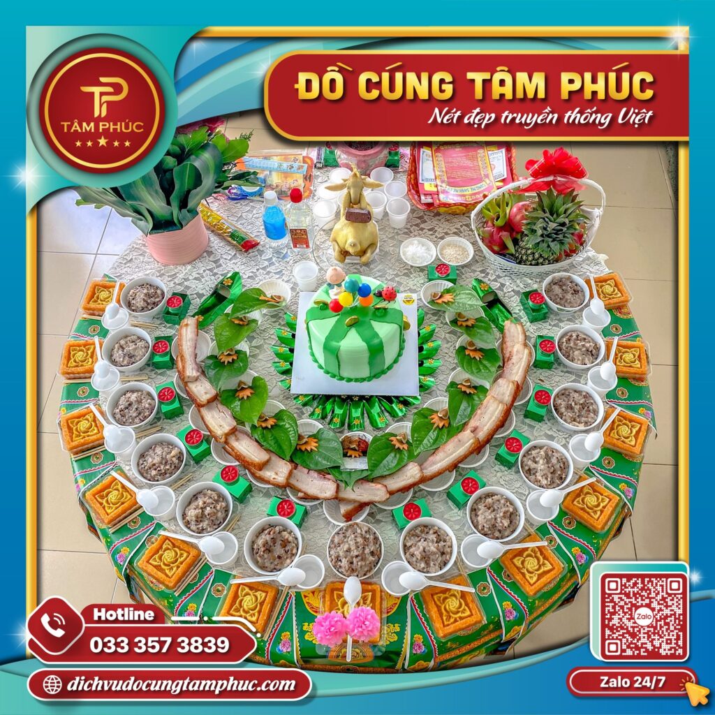 Mâm cúng căn cho bé trai có gì?
