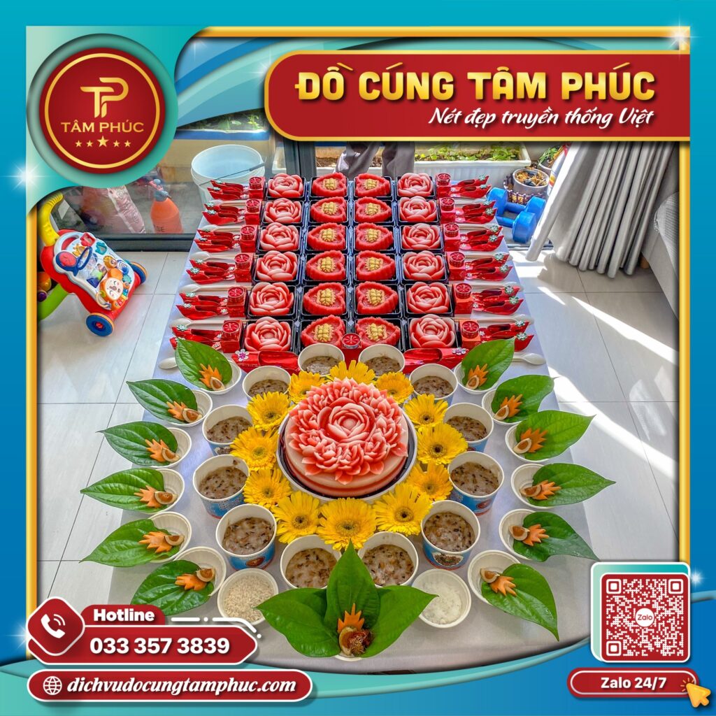 Lễ vật trên mâm cúng đầy tháng bé trai có gì?