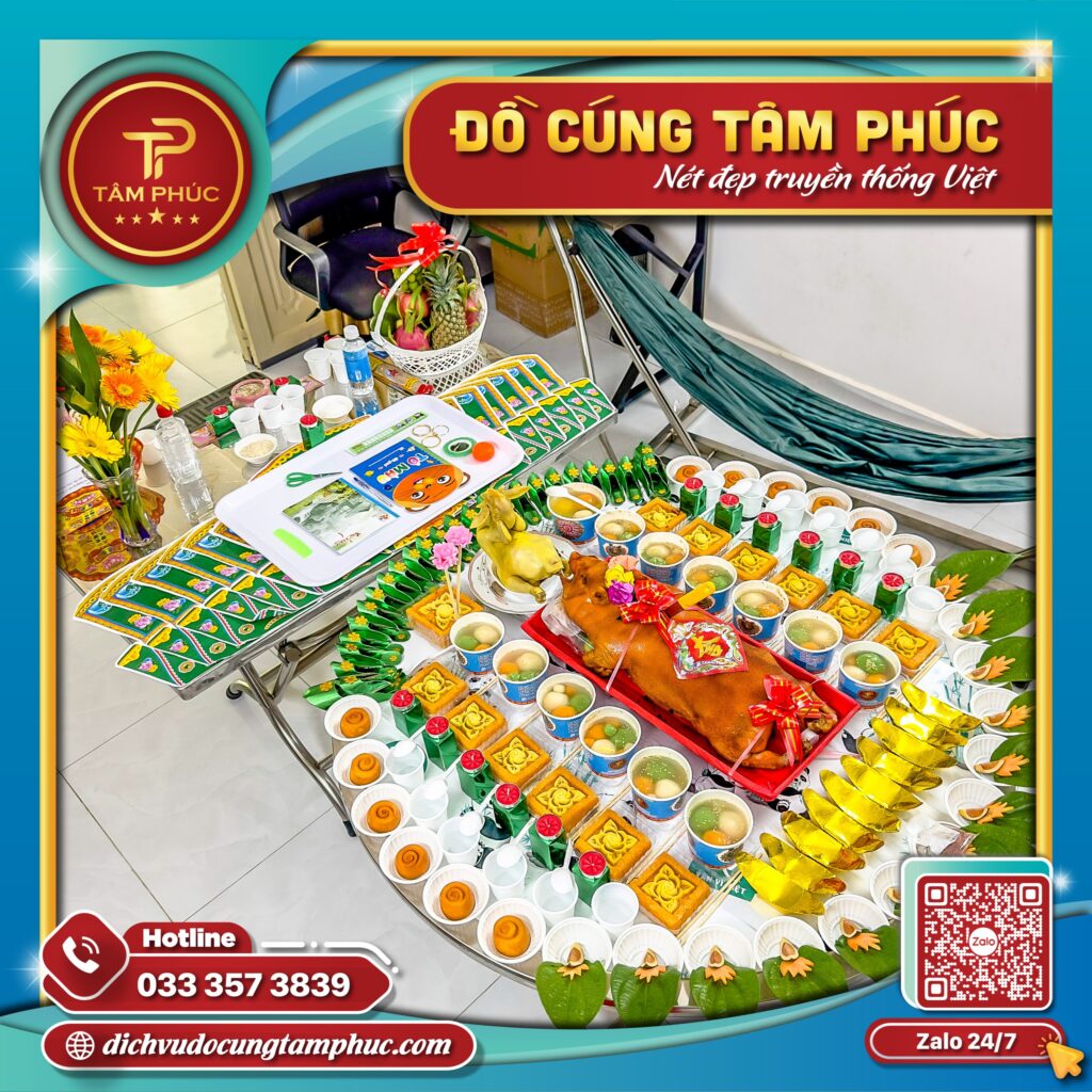 Mâm cúng 3 Đức Thầy