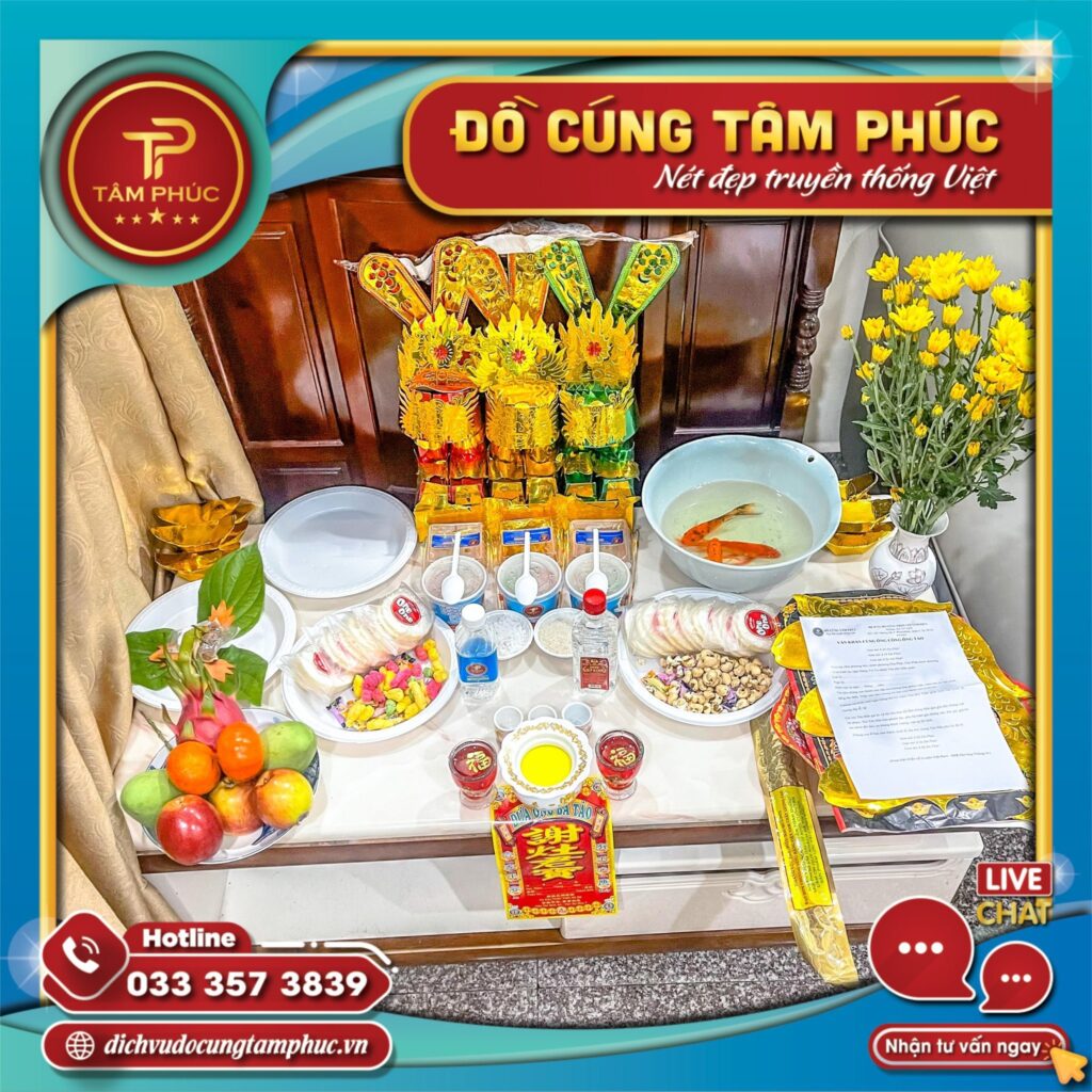 Lễ vật cần có trên mâm cúng ông Công ông Táo