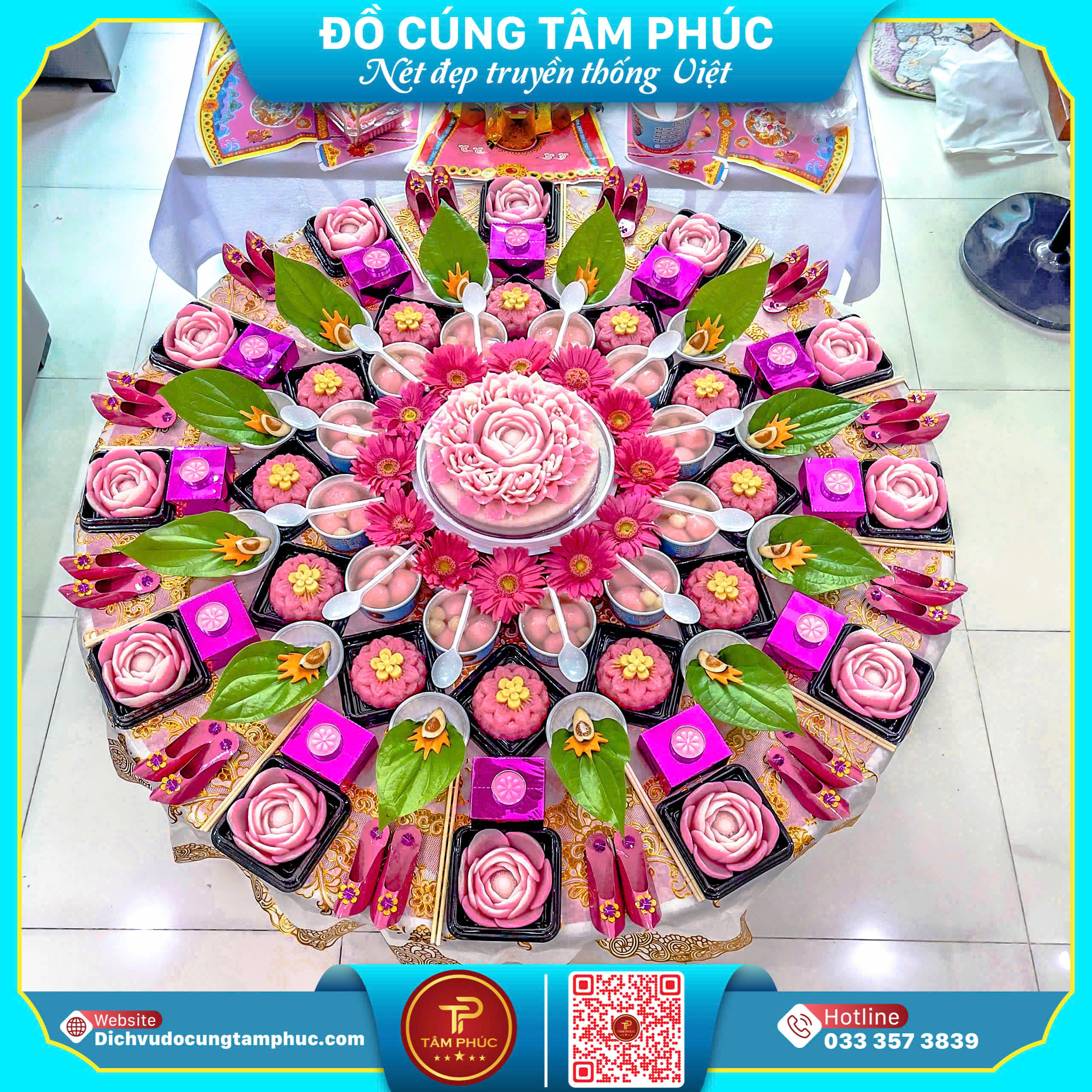 mâm cúng đốt cho bé gái